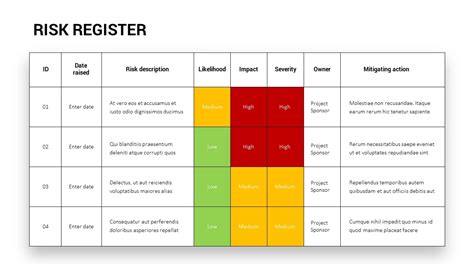 Risk Register Template - SlideBazaar