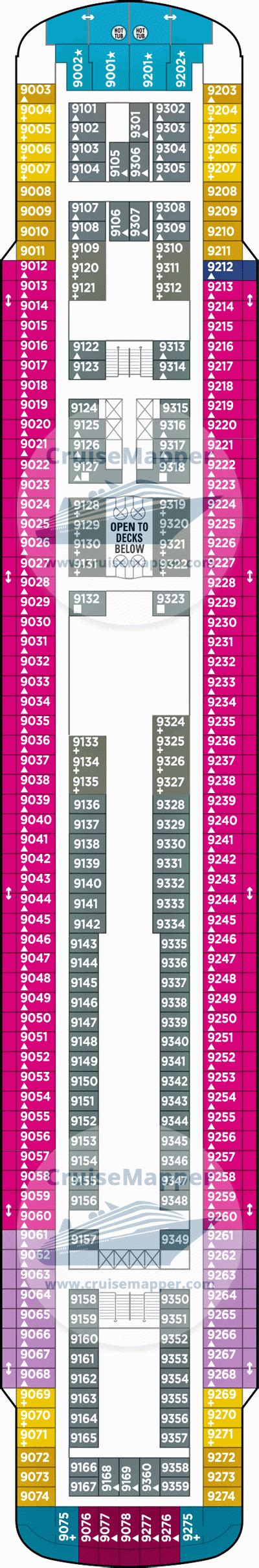 Norwegian Sky deck 9 plan | CruiseMapper