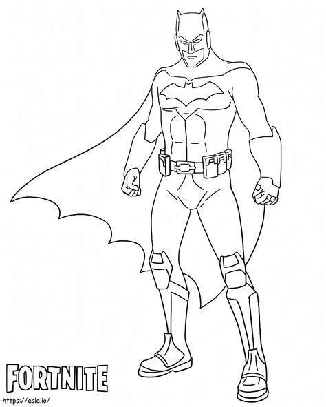 Batman Fortnite coloring page