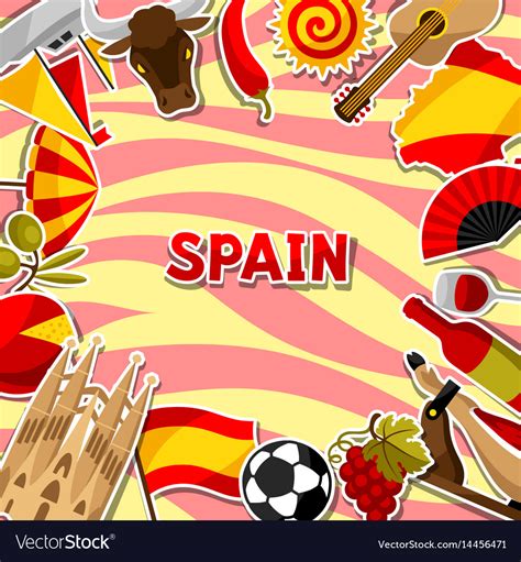 Spain background design spanish traditional Vector Image