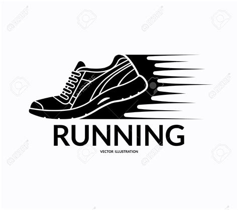 Running Shoe Icon. Sports Shoe Symbol. Training Shoe Logo ... | Running ...