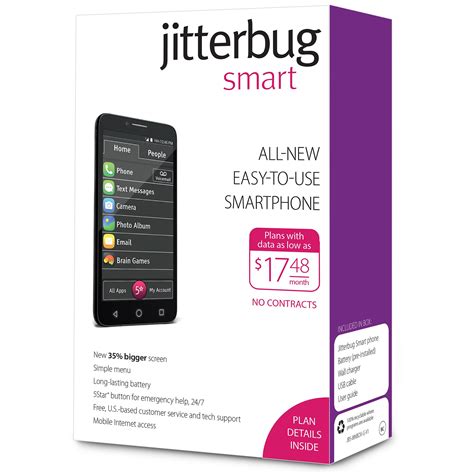 Amazon.com: Jitterbug Smart Easy-to-Use 5.5" Smartphone for Seniors by GreatCall: Cell Phones ...