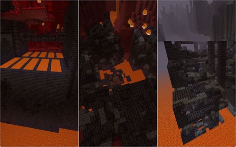 All types of Bastion Remnants structures in Minecraft