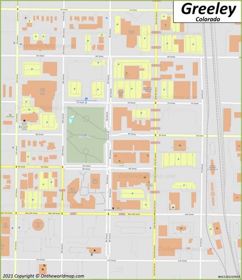 Downtown Greeley Map - Ontheworldmap.com