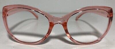 Betsey Johnson Reading Glasses Clear Pink Large Frame Readers +1.50 | eBay