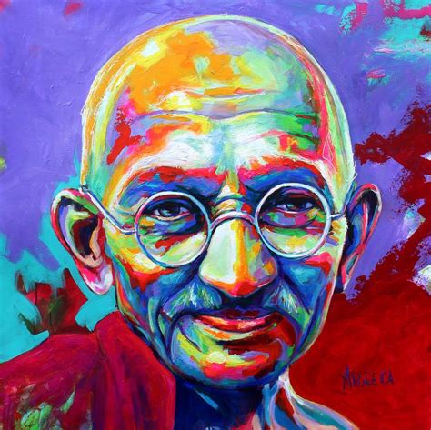 Mahatma Gandhi Painting by Alexandra Andreica | Saatchi Art