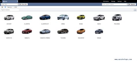 Hyundai USA CANADA Snap-On EPC 2021 Spare Parts Catalog