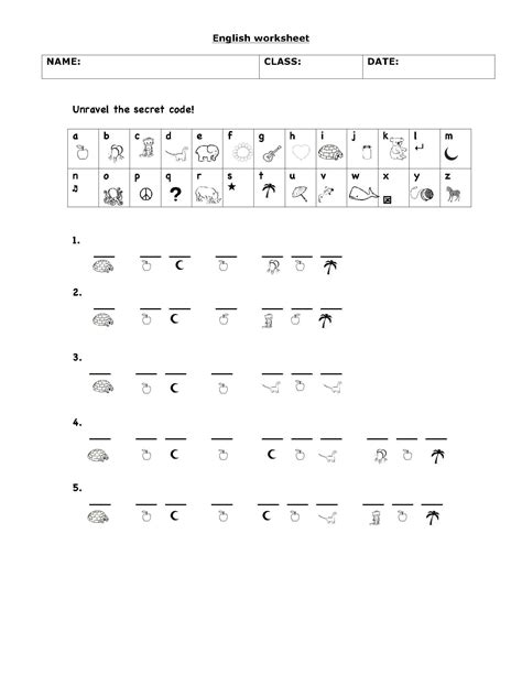 Crack The Code Worksheets Printable Free | Free Printable