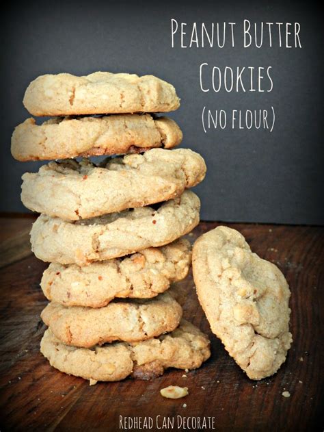 Peanut Butter Cookies (no flour) - Redhead Can Decorate