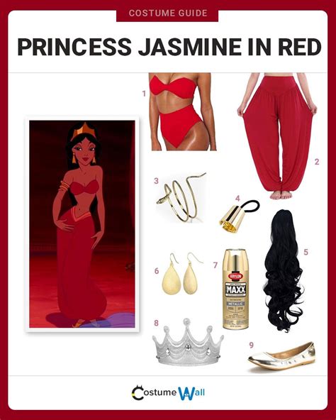 Dress Like Princess Jasmine in Red Costume | Halloween and Cosplay Guides