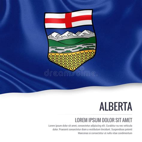 Alberta Flag. Waving Flag of Alberta Province, Canada Stock ...