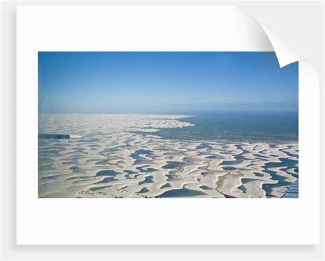 Aerial view of Lencois Maranhenses National Park Brazil posters ...