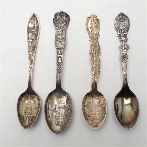 Antique Sterling Silver Souvenir Spoons | EBTH