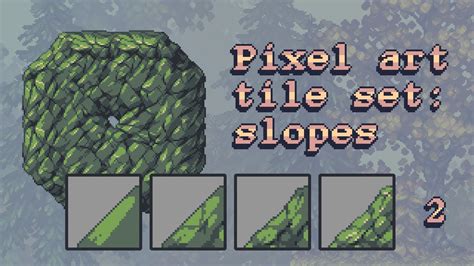 Pixel art tile set workflow part 2: slope tiles - YouTube