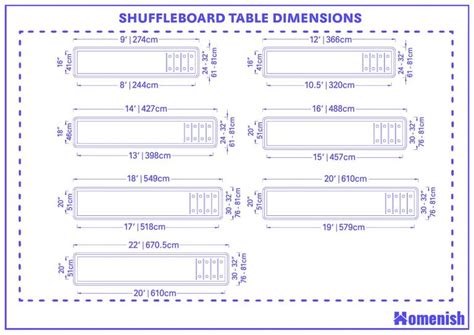 Shuffleboard Table Dimensions and Guidelines (with Drawings) - Homenish