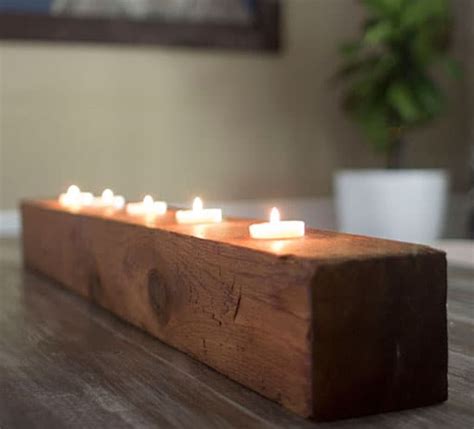 DIY Rustic Tea Light Candle Holder | Mountain Modern Life