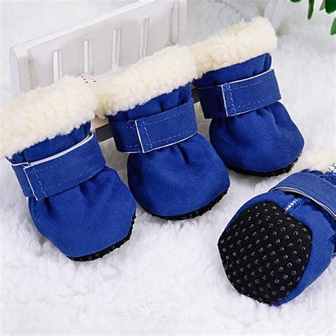 Warm Winter Pet Dog Boots Puppy Shoes For Small Dog Anti-slip Pet Snow Booties - Clothing & Shoes