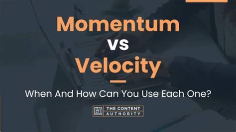 Momentum vs Velocity: When And How Can You Use Each One?