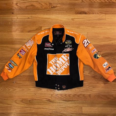 NASCAR Women's Black and Orange Jacket | Depop