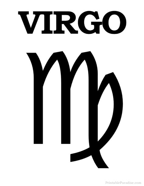 The Virgo Glyph Pictogram | Virgo symbol, Virgo sign, Virgo tattoo