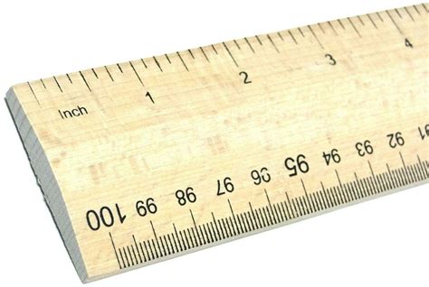 Wooden Rule 1 Meter Yard Stick Ruler Imperial & Metric mm cm inches With Handle | eBay
