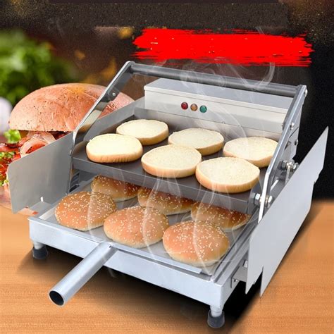 Commercial automatic Hamburger machine Hamburger baking machine Hamburger furnace Heated toaster ...