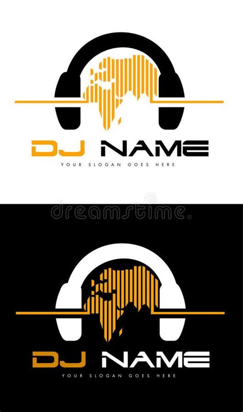 DJ Logo. An illustration of a Dj logo representing headphones with sound waves m , #AFF, #Dj, # ...