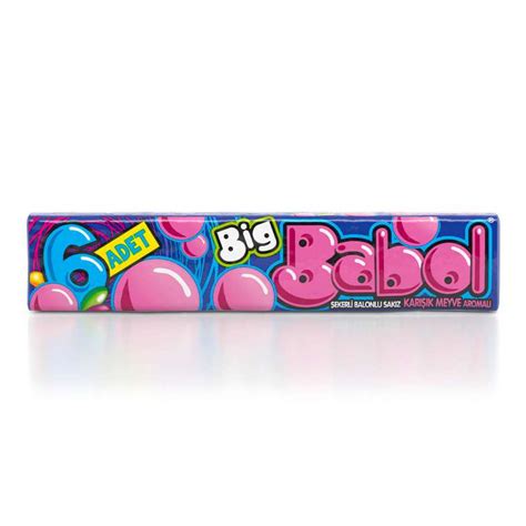 Big Babol Mixed Fruit Chewing Gum (Sakız Karışık Meyve Aromalı) 27g