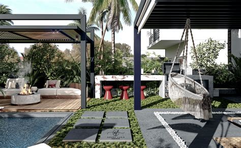 Modern Villa Landscape on Behance