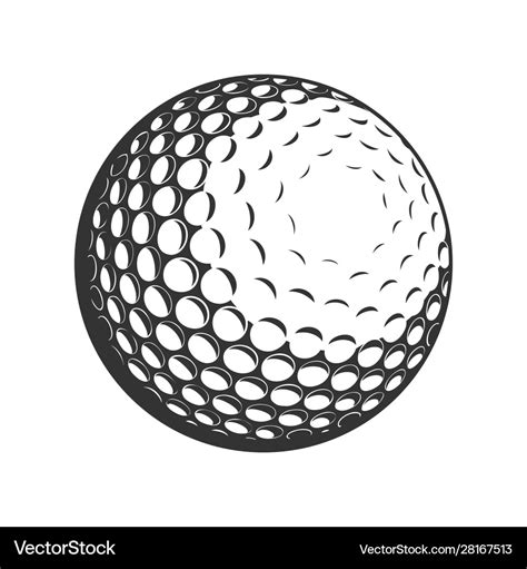 Golf ball flat icon Royalty Free Vector Image - VectorStock