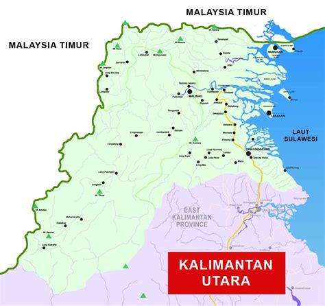 Peta Kalimantan Utara Lengkap dengan Nama Kota - Lamudi