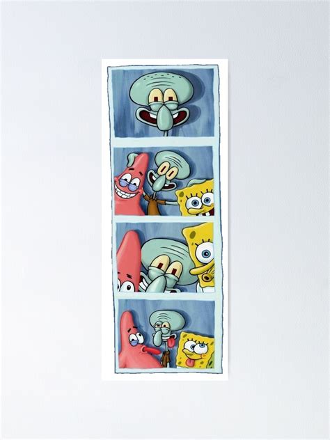 "Squidward spongebob and Patrick " Poster for Sale by shining-art | Redbubble