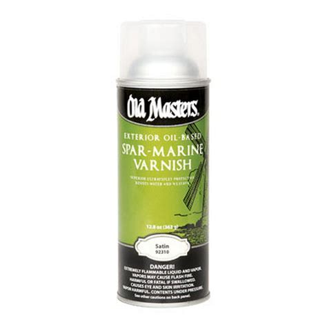 Old Masters Spar-Marine Satin Clear Oil-Based Marine Spar Varnish Spray 12.8 oz. - Case Of: 1 ...