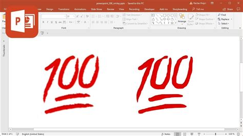 How to create 100 emoji 💯 in Microsoft PowerPoint (Tutorial) - YouTube