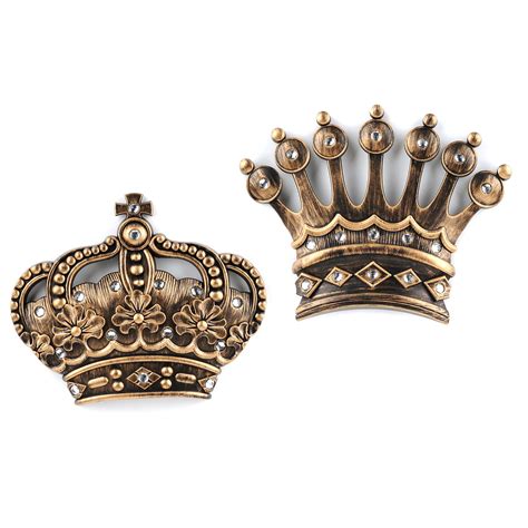 His/Her Crown Gold Jeweled Wall Plaque, Set of 2 | Crown wall decor, Wall decor sale, Crown decor