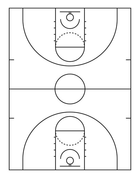 Basketball Court Diagram 30769583 Vector Art at Vecteezy