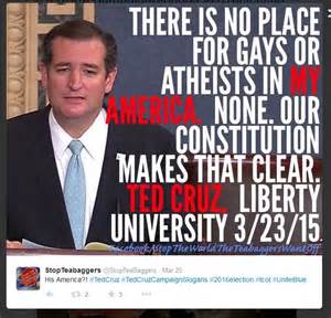 Meme on Facebook says Ted Cruz declared 'no place' for gays, atheists in 'my America ...