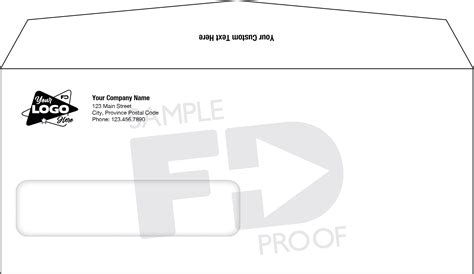 No. 10 Window Envelope Custom Template - Forms Direct