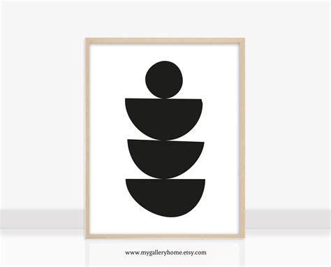 Black Abstract Shapes Printable Abstract Art Modern Wall Art Home Decor ...