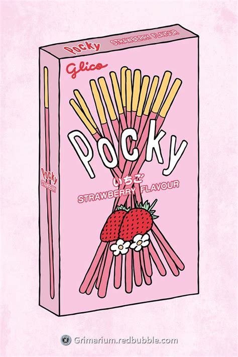 Pocky strawberry | Kawaii Food | Tutorial de dibujo, Chocolates dibujo ...