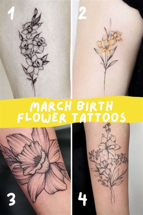 25 March Birth Flower Tattoos {Daffodils} - Tattoo Glee