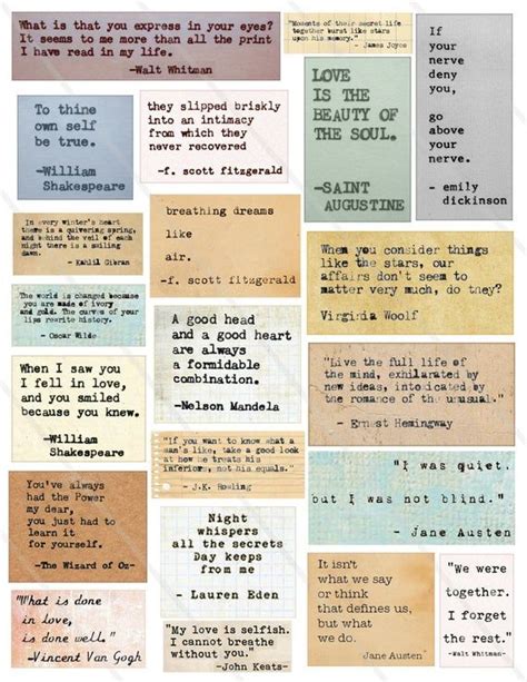 Digital collage sheet Phrase poems quotes inspirational - Etsy France | Scrapbook quotes, Quote ...