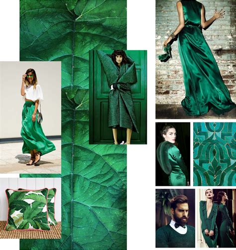 a collage of green and white photos with the same color scheme as well as different images