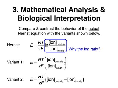 PPT - 10 Equations in Biology: The Nernst Equation PowerPoint ...