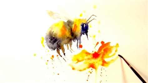 Watercolor Honey Bee at GetDrawings | Free download