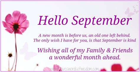 Hello September | Daveswordsofwisdom.com