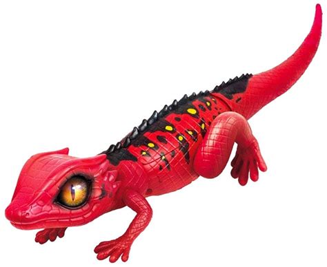 Robo Alive Lurking Lizard Robotic Pet Figure Red Black Zuru Toys - ToyWiz