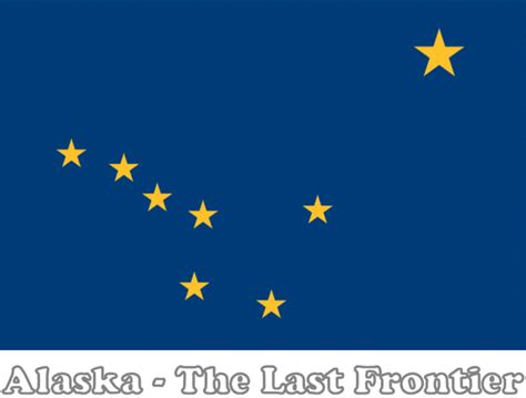 Large, Horizontal, Printable Alaska State Flag, from NETSTATE.COM