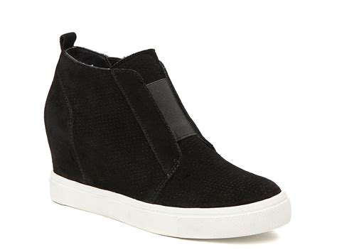 Steve Madden Wavery Wedge Sneaker in Black | Lyst