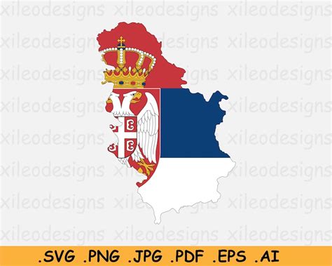 Serbia Map Flag SVG Serbian Flag Map SVG Country Nation - Etsy Israel